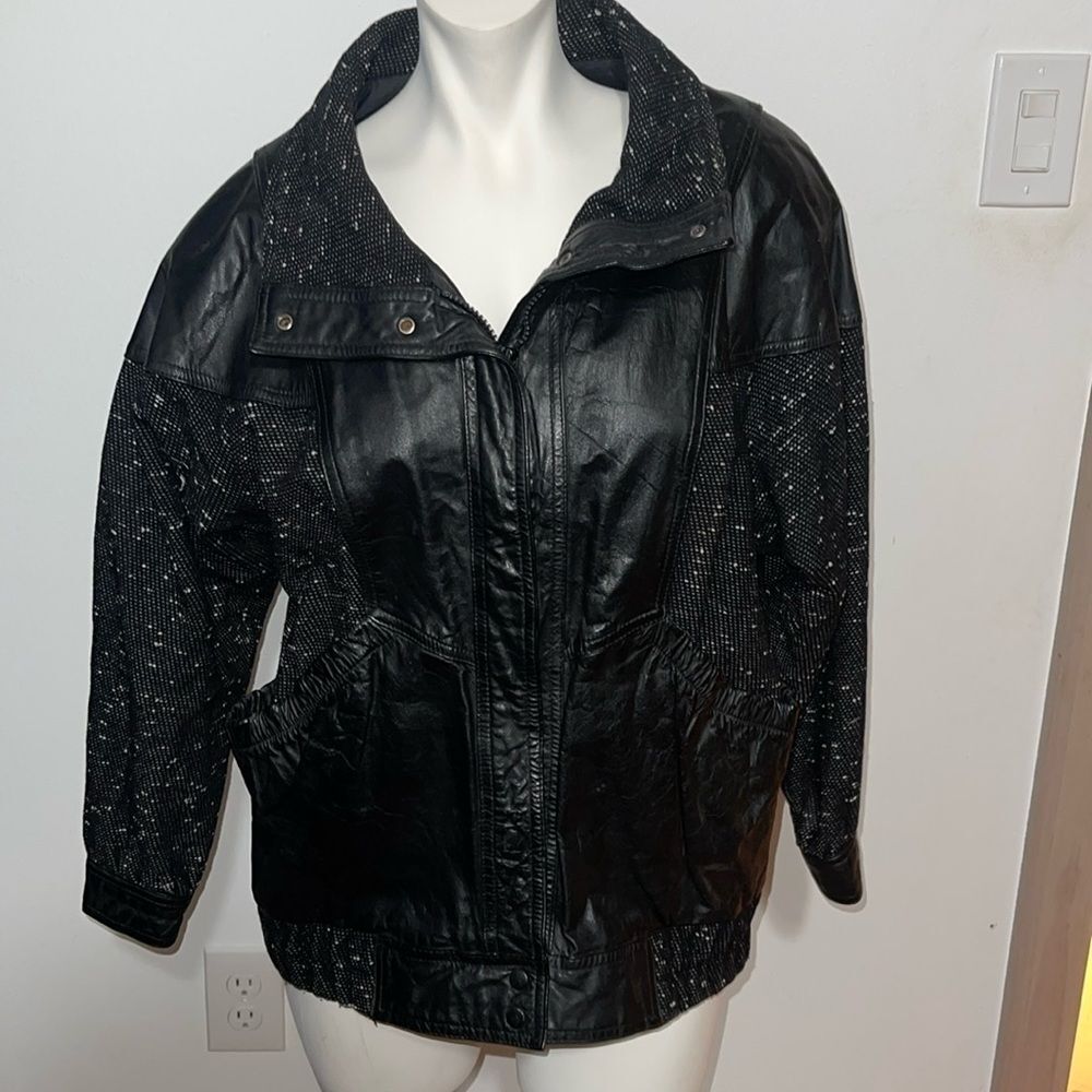 Avanti women’s leather & wool Jacket